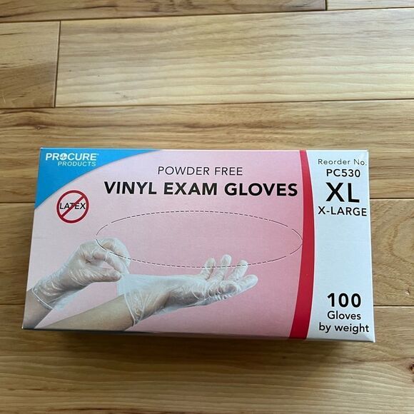 ProCure Vinyl Latex-Free And Powder-Free Exam Gloves (100) Size XL - Picture 1 of 1